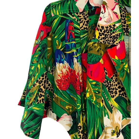 Vintage Carol Anderson Maxi Dress Women's Size 12 Belted Colorful Tropical Print - Picture 6 of 11